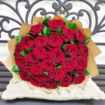 Букет 25 красных роз [код товара  134550v]